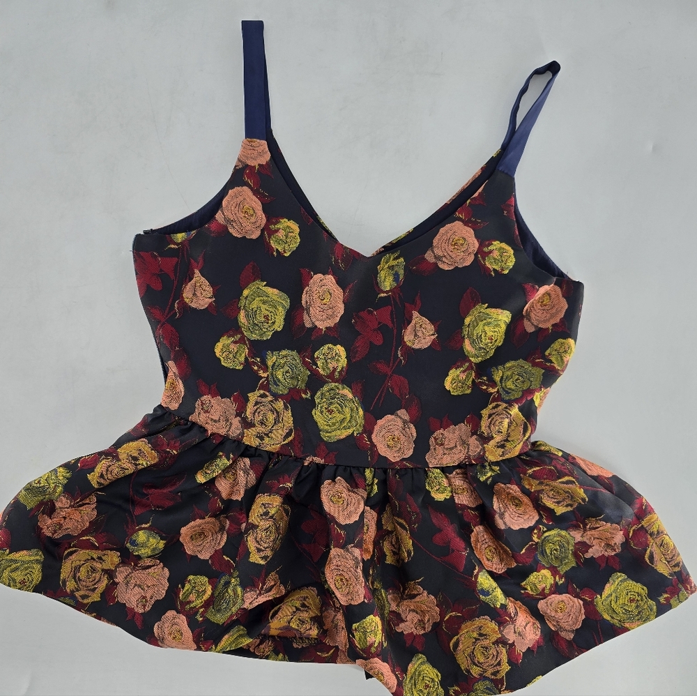 Sunday in Brooklyn Blue and‎ Pink Floral Camisole Sleeveless Top Sz S